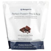 Perfect Protein®, горох и рис, натуральный шоколад, 1200 г (2 фунта 10,33 унции) — Metagenics