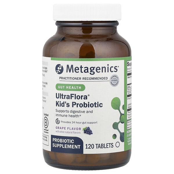 mtg94869_v_24.jpg Детский пробиотик UltraFlora®, виноград, 120 таблеток — Metagenics