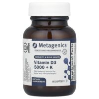 Витамин D3 5000 и K, 60 мягких таблеток — Metagenics