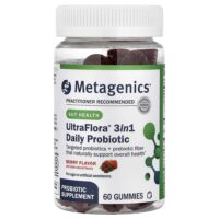 UltraFlora® 3-в-1, ежедневный пробиотик, со вкусом ягод, 60 жевательных таблеток — Metagenics