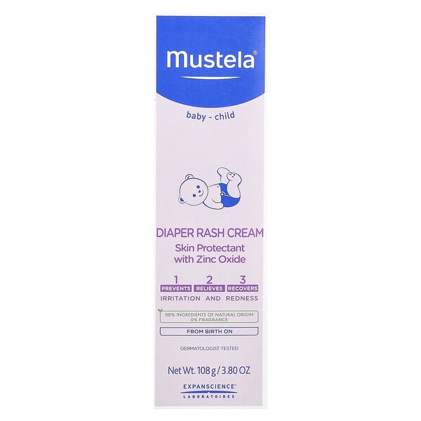 mtl02817_v_50.jpg Baby-Child, крем от подгузников, без отдушек, 108 г (3,8 унции) — Mustela