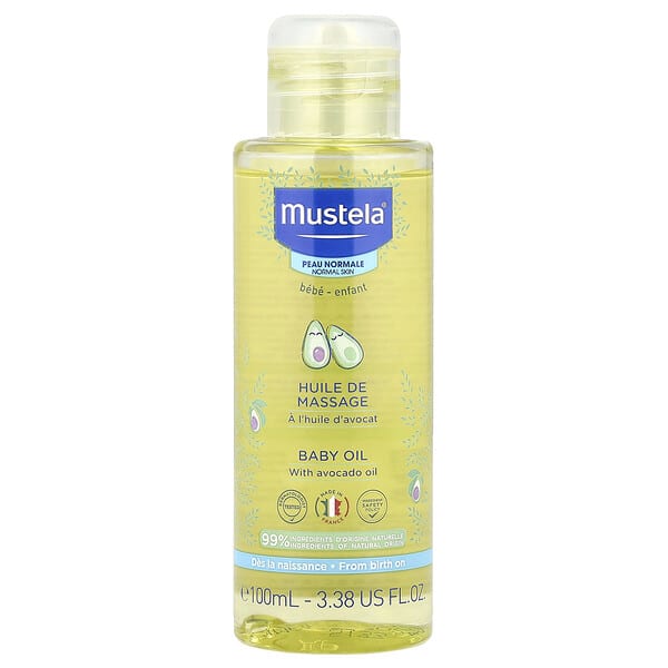 mtl03586_v_27.jpg Детское масло с маслом авокадо, 3,38 жидких унций (100 мл) — Mustela