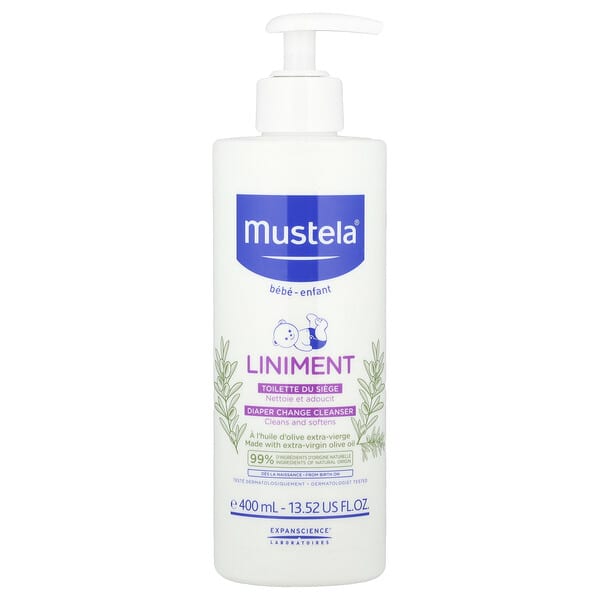 mtl10287_v_34.jpg Baby, Liniment, очищающее средство для смены подгузников, 400 мл (13,52 жидк. Унции) — Mustela