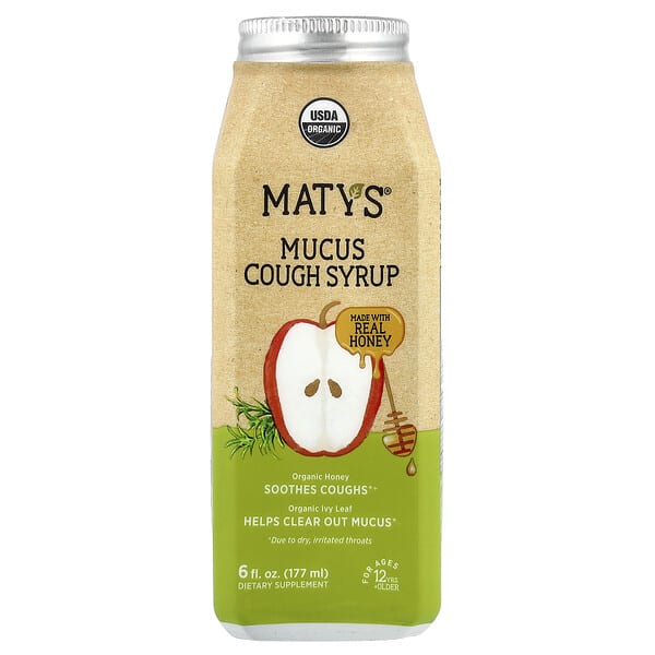mty00228_v_24.jpg Maty's, сироп от кашля с мокротой, для детей от 12 лет, 177 мл (6 жидк. унций)