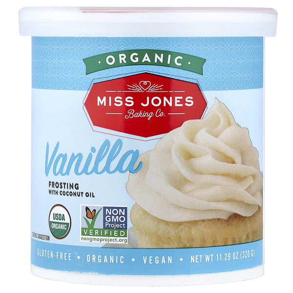 mub00600_v_56.jpg Miss Jones Baking Co, органическая глазурь, ванильно, 320 г (11,29 унции)