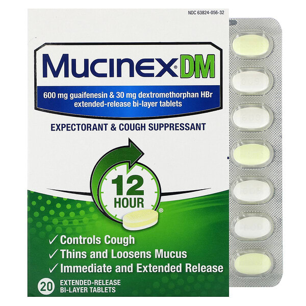 muc05620_v_11.jpg Mucinex DMA, 20 двухслойных таблеток с замедленным высвобождением — Mucinex