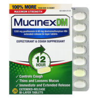 Mucinex DMA, 28 двухслойных таблеток с замедленным высвобождением — Mucinex