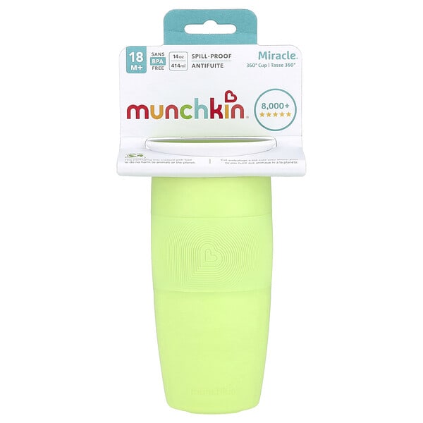 mun11479_v_3.jpg Miracle® 360 ° Cup, от 18 месяцев, светло-зеленый, 414 мл (14 унций) — Munchkin