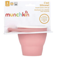 C'est Silicone!™, ловушка для снеков с крышкой, для детей старше 6 месяцев, коралловые, 1 шт. — Munchkin