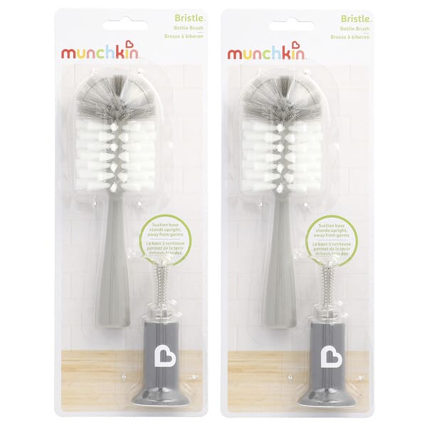 mun38143_v_6.jpg Бутылочная щетка Bristle™, серая, 2 шт. В упаковке — Munchkin