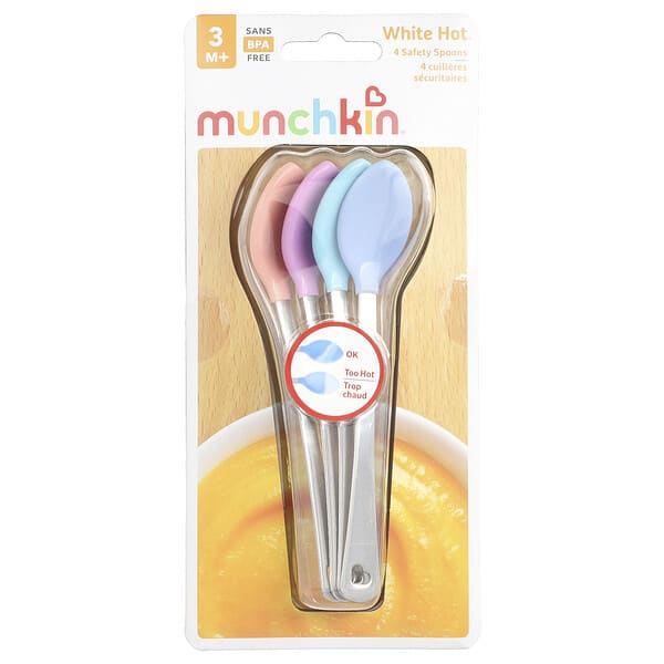 mun42404_v_7.jpg White Hot®, защитные ложки с ручкой из нержавеющей стали, от 3 месяцев, 4 шт. — Munchkin