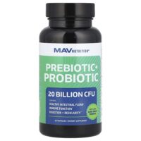 Pre-Pro, пребиотик и пробиотик, 60 растительных капсул — MAV Nutrition