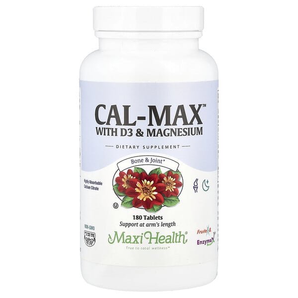 mxt01018_v_8.jpg Cal-Max™ с D3 и магнием, 180 таблеток — Maxi Health