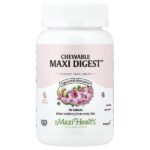 жевательные таблетки Maxi Digest™, натуральные фрукты, 90 таблеток — Maxi Health
