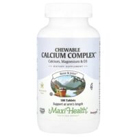 Chewable Calcium Complex™, натуральная ваниль, 180 таблеток — Maxi Health