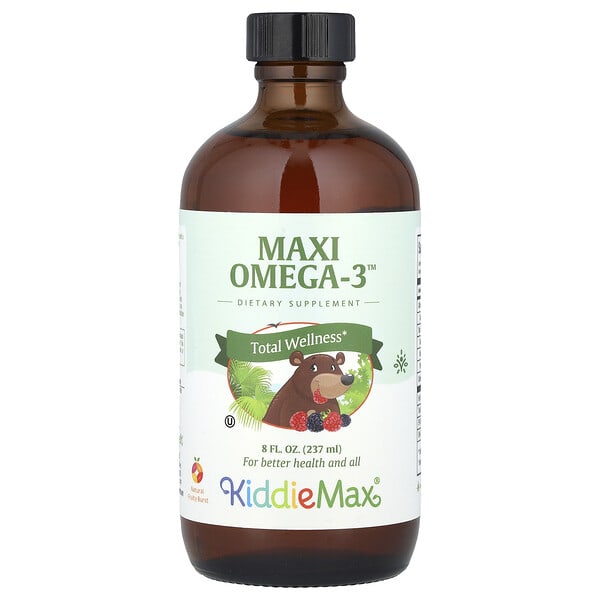 mxt29408_v_8.jpg KiddieMax® Maxi Omega-3™, натуральный фруктовый взрыв, 237 мл (8 жидк. Унций) — Maxi Health
