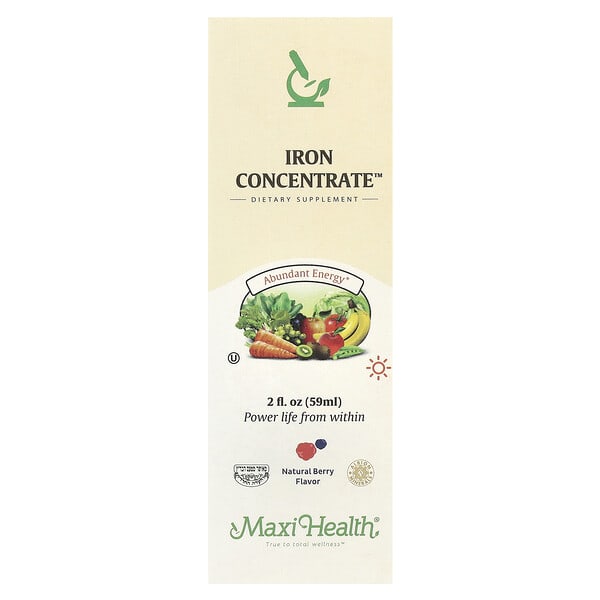 mxt36802_v_20.jpg Iron Concentrate™, натуральные ягоды, 59 мл (2 жидк. Унции) — Maxi Health