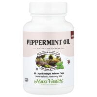 масло перечной мяты, 60 капсул с отсроченным высвобождением — Maxi Health