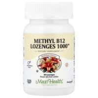 Methyl B12, пастилки 1000™, натуральные ягоды, 60 пастилок (1000 мкг в 1 пастилке) — Maxi Health