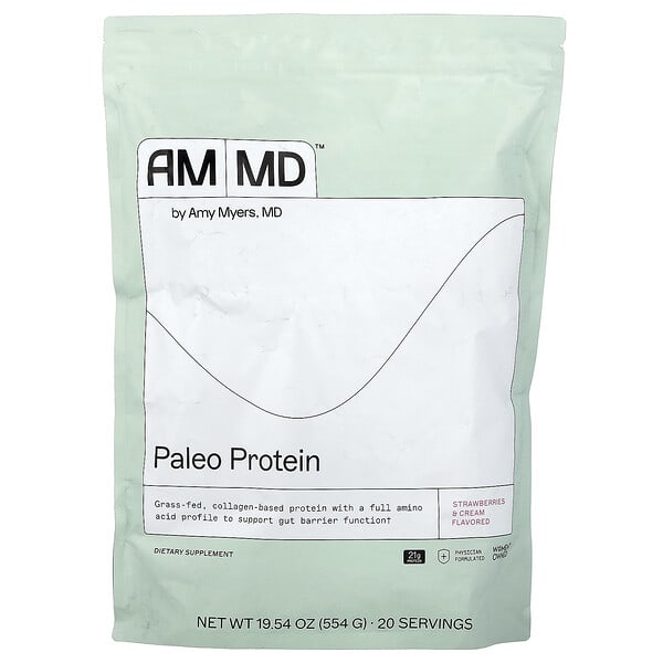 mye39224_v_4.jpg Paleo Protein, Strawberries & Cream, 19.54 oz (554 g) — Amy Myers MD