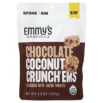 Chocolate Coconut Crunch'ems, шоколадные батончики, 100 г (3,5 унции) — Emmy's Organic Cookies