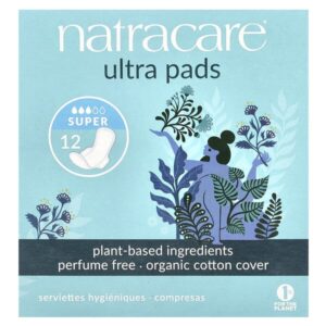 Ultra, прокладки , поверхность из органического хлопка, супер, 12 штук — Natracare