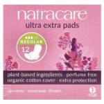 Ultra Extra, прокладки, поверхность из органического хлопка, обычные, 12 штук — Natracare