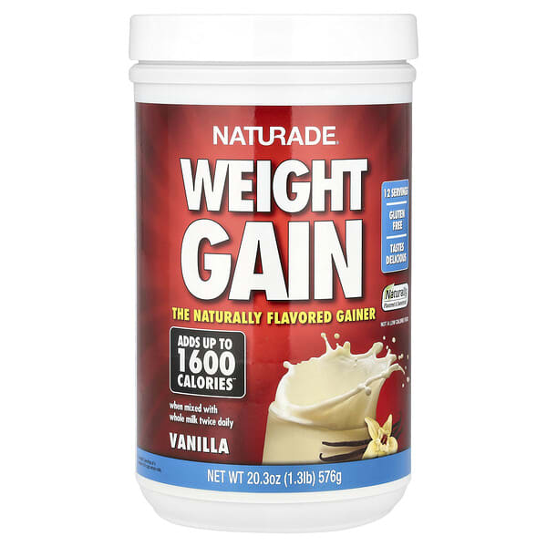 nad02661_v_40.jpg Продукт для набора веса, ваниль, 576 г (1,3 фунта) — Naturade