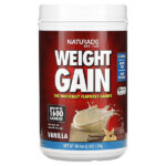 Weight Gain, добавка для набора веса, ваниль, 1,1 кг (2,5 фунта; 40,6 унции) — Naturade