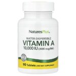 водорастворимый витамин A, 10 000 МЕ (3000 мкг), 90 таблеток — NaturesPlus
