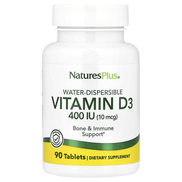 nap00991_v_72.jpg Водорастворимый витамин D3, 10 мкг (400 МЕ), 90 таблеток — NaturesPlus