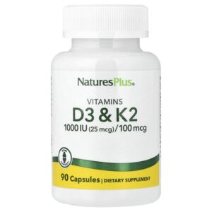 витамины D3 и К2, 90 капсул — NaturesPlus