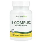 комплекс витаминов группы B с рисовыми отрубями, 90 таблеток — NaturesPlus
