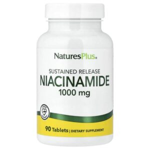 никотинамид, длительное высвобождение, 1000 мг, 90 таблеток — NaturesPlus