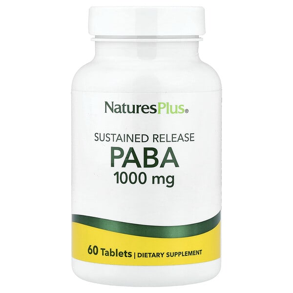 nap02100_v_29.jpg ПАБК, длительное высвобождение, 1000 мг, 60 таблеток — NaturesPlus