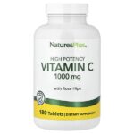 витамин C с шиповником, высокая эффективность, 180 таблеток — NaturesPlus