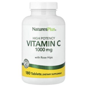 витамин C с шиповником, высокая эффективность, 180 таблеток — NaturesPlus