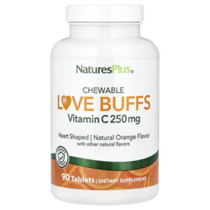 Love Buffs, жевательные таблетки, витамин C, натуральный апельсиновый вкус, 90 жевательных таблеток — NaturesPlus