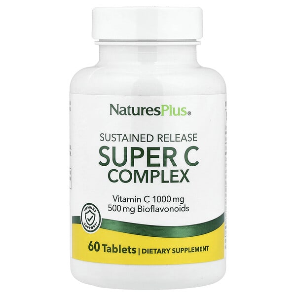 nap02479_v_56.jpg Super C Complex, комплекс с длительным высвобождением, 60 таблеток — NaturesPlus
