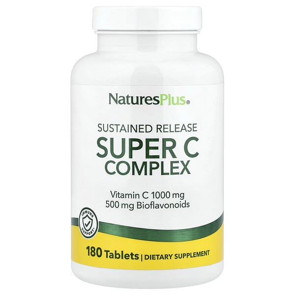 nap02481_v_117.jpg Super C Complex, комплекс с длительным высвобождением, 180 таблеток — NaturesPlus