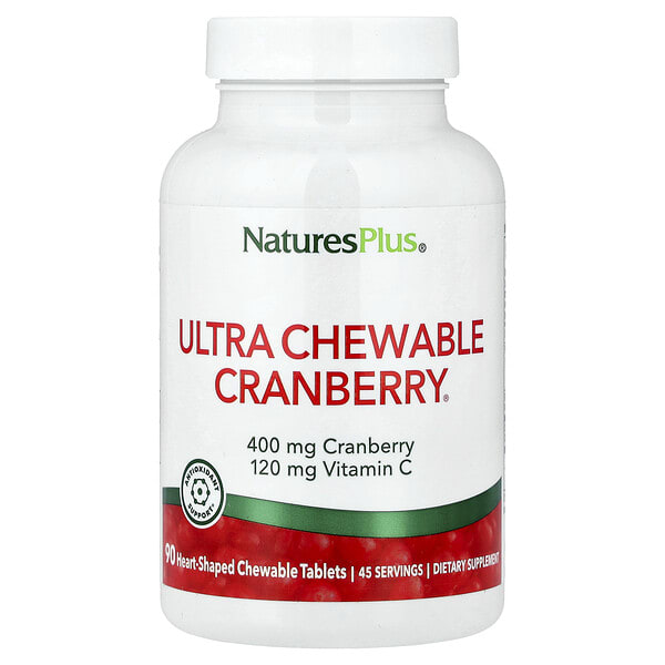 nap03956_v_64.jpg Ultra Chewable Cranberry®, 90 жевательных таблеток в форме сердца — NaturesPlus