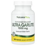 Ultra Garlite® с длительным высвобождением, 1000 мг, 90 таблеток — NaturesPlus