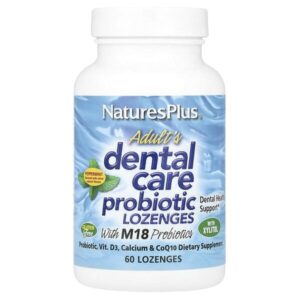 Пастилки с пробиотиками для взрослых, перечная мята, 60 пастилок — NaturesPlus