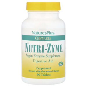 Nutri-Zyme®, жевательные таблетки с перечной мятой, 90 жевательных таблеток — NaturesPlus