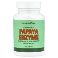 жевательные таблетки с ферментами папайи, 180 таблеток — NaturesPlus