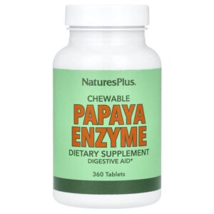 Жевательная добавка с ферментами папайи, 360 таблеток — NaturesPlus