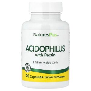 ацидофильные бактерии с пектином, 90 капсул — NaturesPlus