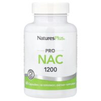 Pro, NAC 1200, 60 капсул (600 мг в 1 капсуле) — NaturesPlus