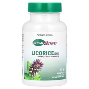 Herbal Actives, солодка, 500 мг, 60 капсул — NaturesPlus