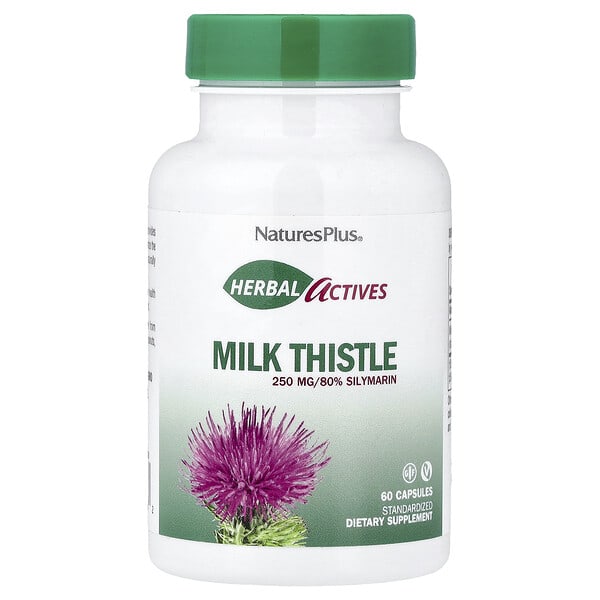 nap07228_v_27.jpg Herbal Actives, расторопша, 250 мг, 60 капсул — NaturesPlus